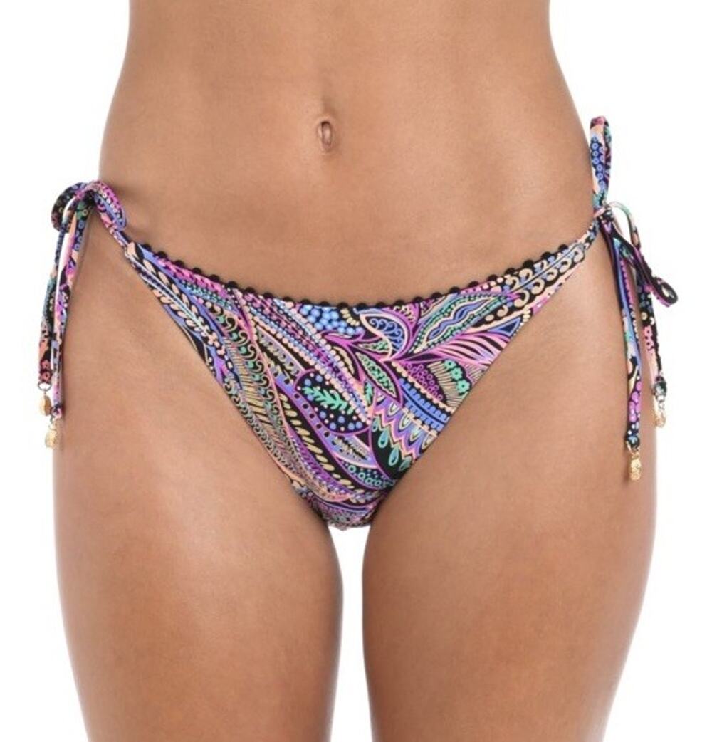 NWT Sunshine 79 Paisley Party Tie-Side Hipster String Bikini Bottom Size 10